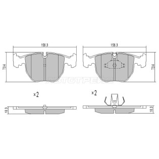 Колодки тормозные перед BMW X5 53 SAT