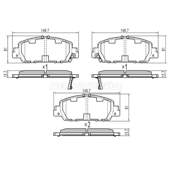 Колодки тормозные перед HONDA ACCORD VIII/ VEZEL RU1-4 13-/STEPWGN RP 15- SAT