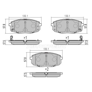 Колодки тормозные перед HYUNDAI CRETA 15-/I30 07-/KIA CEED 07-12 SAT