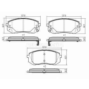 Колодки тормозные перед HYUNDAI IX35 09- I40 11-/JAC S3 SAT