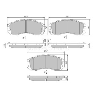 Колодки тормозные перед SUBARU IMPREZA GC 92-00 SAT