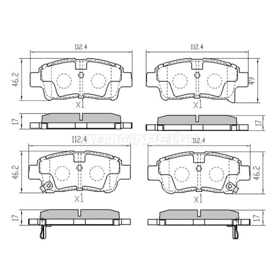 Колодки тормозные перед TOYOTA PLATZ/ VITZ/PROBOX 00- SAT