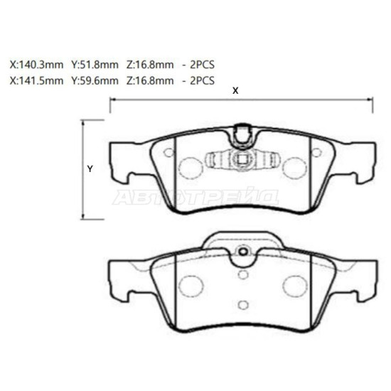 Колодки тормозные зад MERCEDES GL X164/ML W164/G W463 CTR