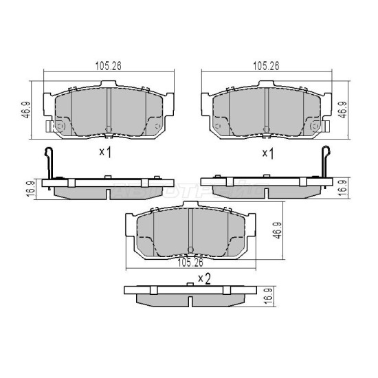 Колодки тормозные зад NISSAN BLUEBIRD U14 96-01 CEFIRO 98-02 SUNNY B15 98-04 SAT