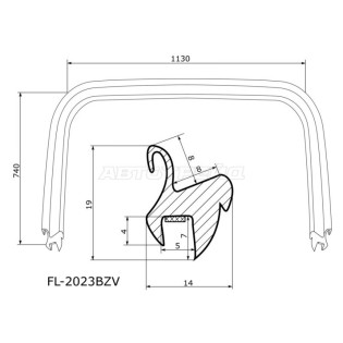 Молдинг лобового стекла HONDA CR-V 96-01 FLEXLINE