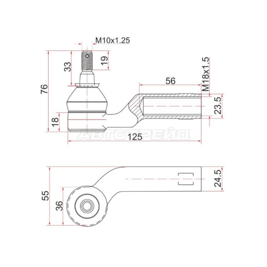 Наконечник рулевой MAZDA 3 03-08/MAZDA 5 05-10 лев SAT