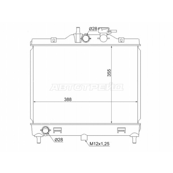 Радиатор KIA PICANTO 1.0/1.1 04-11 SAT