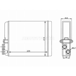 Радиатор отопителя салона  VOLVO S60 00-/S70 / V70 00-/S80 98-/XC 70 00-/XC 90 02- SAT