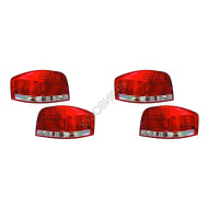 Фонари задние Ауди А3 Audi A3 8P (2003-2008) комплект 2 штуки левый и правый DEPO высокое качество