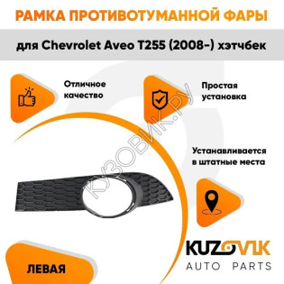 Рамка противотуманной фары левая Chevrolet Aveo T255 (2008-) хэтчбек KUZOVIK Рамка противотуманной фары левая Chevrolet Aveo T255 (2008-) хэтчбек KUZOVIK