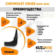 Брызговик задний Chevrolet Cruze (2009-2016) правый KUZOVIK