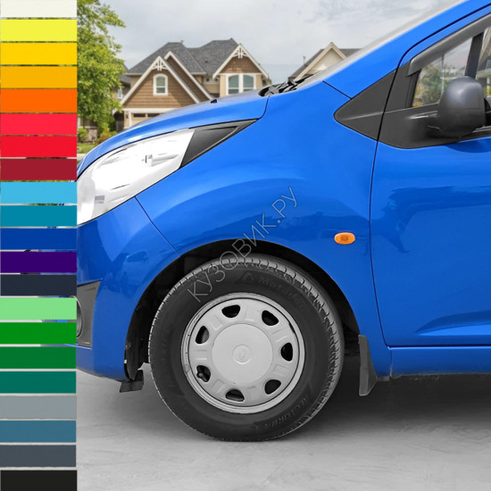 Крыло переднее левое в цвет кузова Chevrolet Spark 3 M300 (2010-2016) с отверстием под повторитель Крыло переднее левое в цвет кузова Chevrolet Spark 3 M300 (2010-2016) с отверстием под повторитель