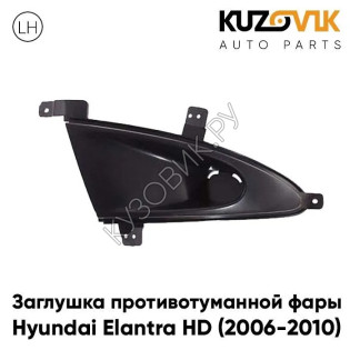 Заглушка противотуманной фары Hyundai Elantra HD (2006-2010) левая KUZOVIK