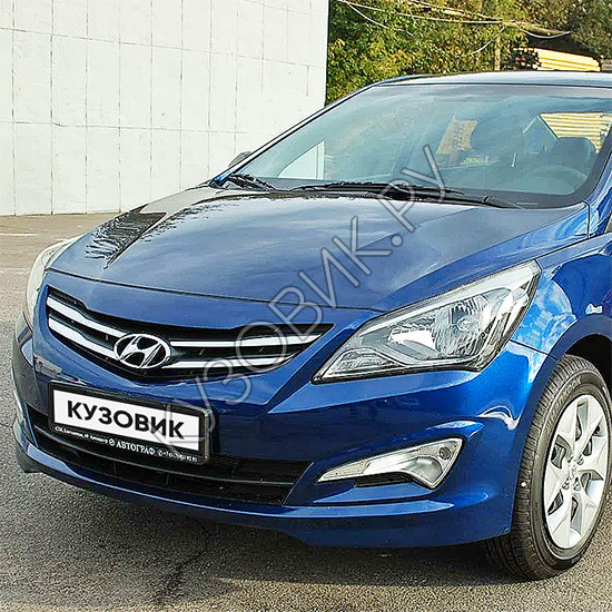 Бампер передний в цвет кузова Hyundai Solaris (2014-2017) рестайлинг Бампер передний в цвет кузова Hyundai Solaris (2014-2017) рестайлинг