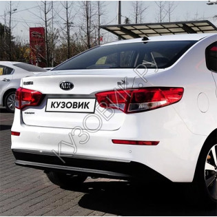 Бампер задний в цвет кузова Kia Rio 3 (2015-2017) седан рестайлинг Бампер задний в цвет кузова Kia Rio 3 (2015-2017) седан рестайлинг