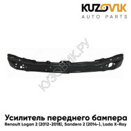 Усилитель переднего бампера Renault Logan 2 (2014-2018) KUZOVIK
