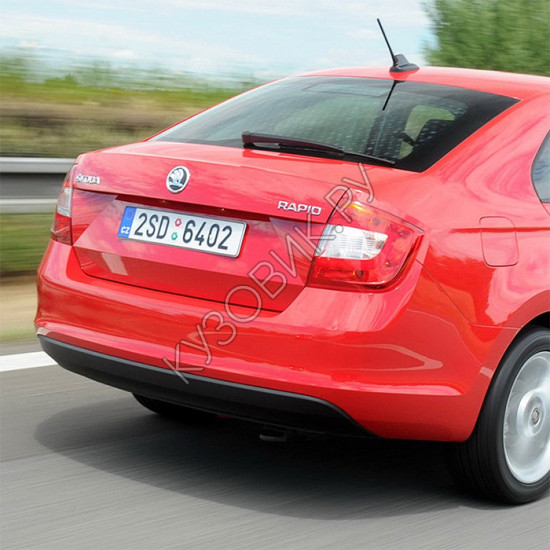 Бампер задний в цвет кузова Skoda Rapid 1 (2012-2020) KUZOVIK Бампер задний в цвет кузова Skoda Rapid 1 (2012-2020) KUZOVIK