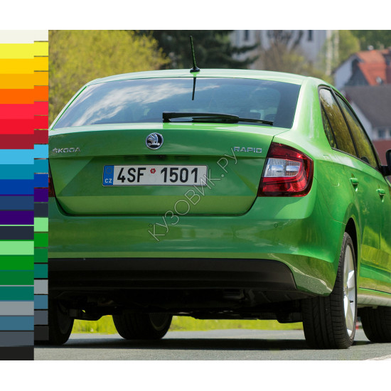 Бампер задний в цвет кузова Skoda Rapid 1 (2012-2020) KUZOVIK Бампер задний в цвет кузова Skoda Rapid 1 (2012-2020) KUZOVIK