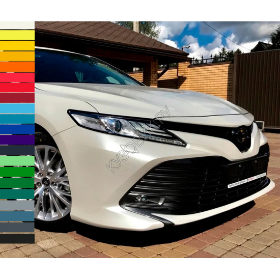Бампер передний в цвет кузова Toyota Camry V70 (2018-2021) с отверстиями под омыватели фар и парктроники